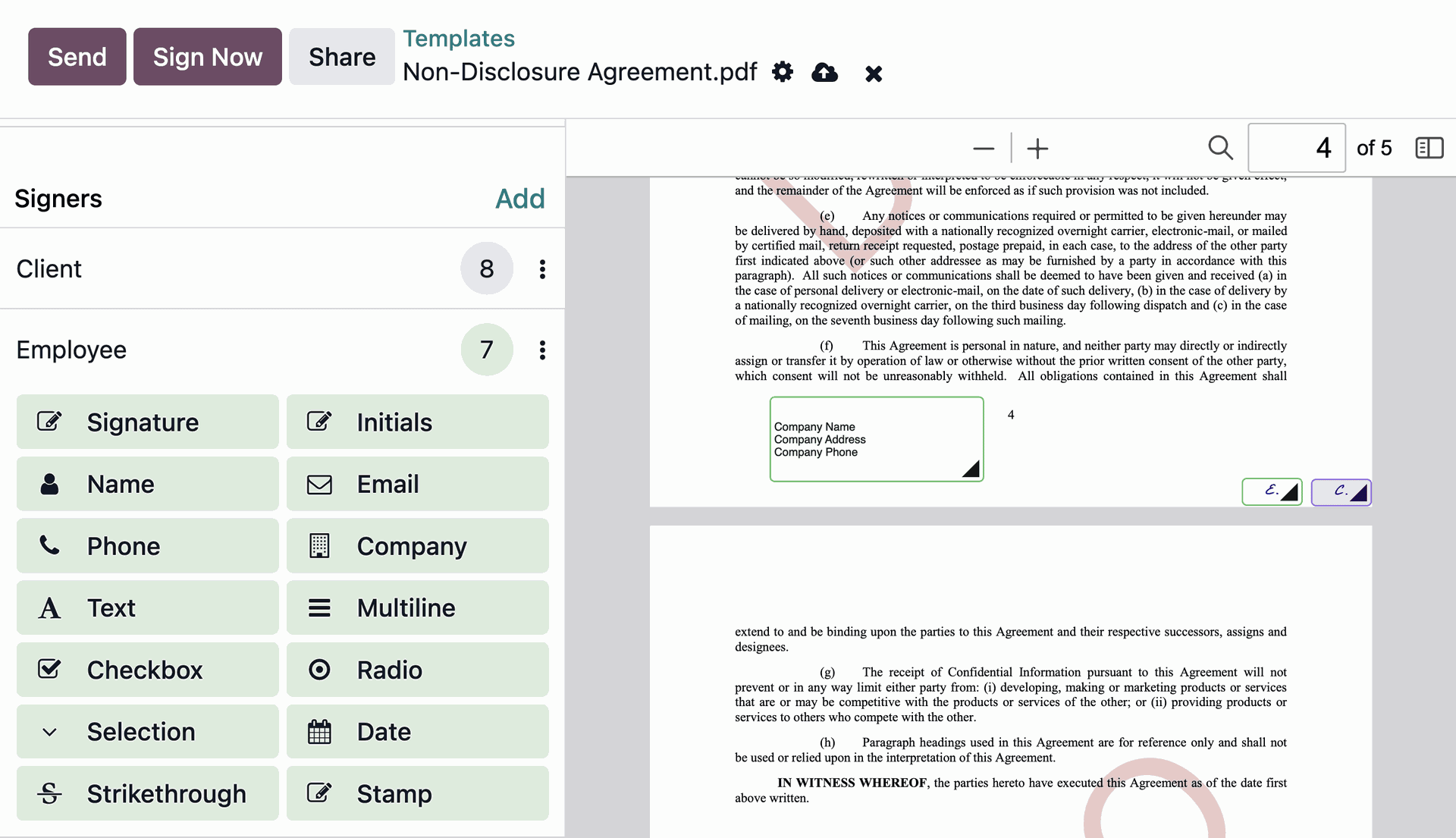 A new signing interface